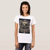 Elegant Afstuderen 2025 Stijl 3 T-shirt (Voorkant volledig)