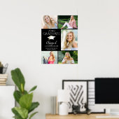Elegant Afstuderen 5 foto collage zwart wit Poster (Thuiskantoor)