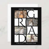 Elegant Afstuderen 5-foto zwart-wit Afstuderen (Voorkant / Achterkant)