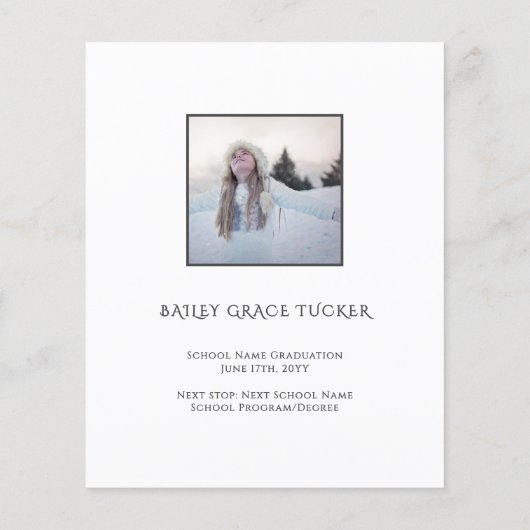 Elegant Afstuderen 5-foto zwart-wit Afstuderen (Achterkant)