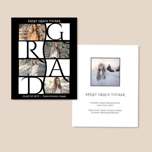 Elegant Afstuderen 5-foto zwart-wit Afstuderen