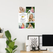 Elegant Afstuderen 5 Fotocollage Faux Gold Pet Poster (Thuiskantoor)