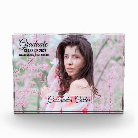 Elegant Afstuderen Aangepast fotoblok (Voorkant)