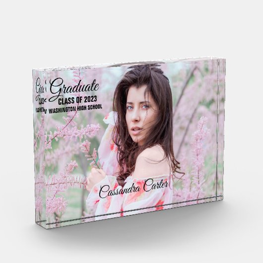 Elegant Afstuderen Aangepast fotoblok (Links)