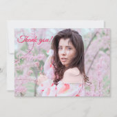 Elegant Afstuderen aangepaste foto Bedankkaart (Voorkant)