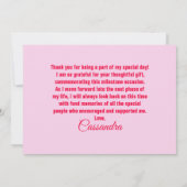 Elegant Afstuderen aangepaste foto Bedankkaart (Achterkant)