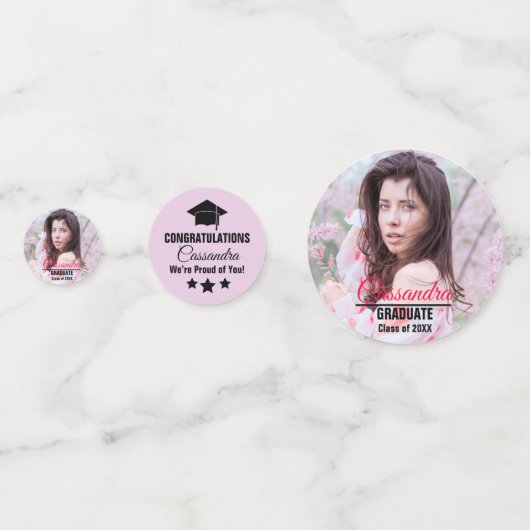 Elegant Afstuderen aangepaste foto Confetti (Voorkanten)