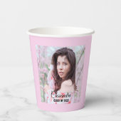 Elegant Afstuderen aangepaste foto Papieren Bekers (Achterkant)