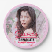 Elegant Afstuderen aangepaste foto Papieren Bordje (Voorkant)