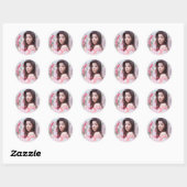 Elegant Afstuderen aangepaste foto Ronde Sticker (Vel)