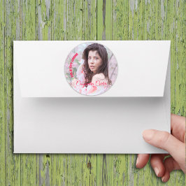 Elegant Afstuderen aangepaste foto Ronde Sticker