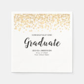 Elegant Afstuderen aangepaste tekst Confetti papie Servet (Voorkant)