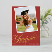 Elegant Afstuderen | Aankondiging Afstuderen Folie (Staand Voorkant)