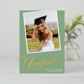 Elegant Afstuderen | Aankondiging Afstuderen Folie (Staand Voorkant)
