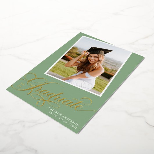 Elegant Afstuderen | Aankondiging Afstuderen Folie (Gedraaid)