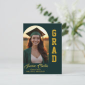 Elegant Afstuderen Aankondiging Uitnodiging Kaart (Staand voorkant)