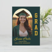 Elegant Afstuderen Aankondiging Uitnodiging Kaart (Staand voorkant)