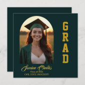 Elegant Afstuderen Aankondiging Uitnodiging Kaart (Voorkant / Achterkant)