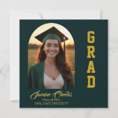 Elegant Afstuderen Aankondiging Uitnodiging Kaart (Voorkant)