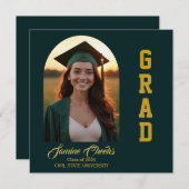 Elegant Afstuderen Aankondiging Uitnodiging Kaart (Voorkant / Achterkant)