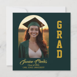 Elegant Afstuderen Aankondiging Uitnodiging Kaart