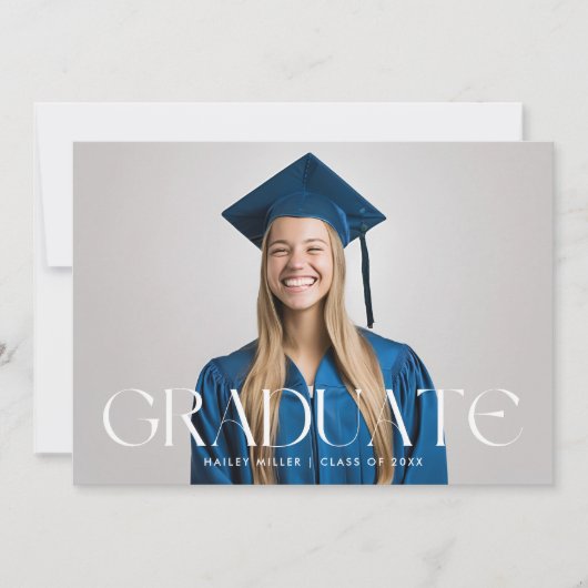 Elegant Afstuderen Aankondiging van het Afstuderen (Voorkant)