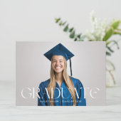 Elegant Afstuderen Aankondiging van het Afstuderen (Staand voorkant)