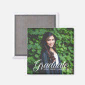 Elegant Afstuderen Aankondiging van het Afstuderen Magneet (Voorkant / Achterkant)