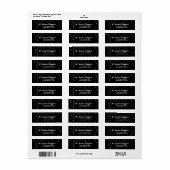 Elegant Afstuderen Adres Jaar Glitter Retour Etiket (Full Sheet)