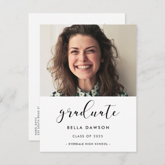 Elegant Afstuderen afbeelding Briefkaart (Voorkant / Achterkant)