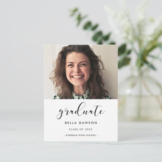 Elegant Afstuderen afbeelding Briefkaart (Staand voorkant)