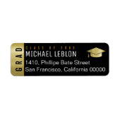 Elegant Afstuderen Afgestudeerde naam Etiket (Voorkant)