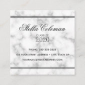 Elegant afstuderen afstuderen marmeren naamkaart contactkaartje (Achterkant)