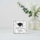 Elegant afstuderen afstuderen marmeren naamkaart contactkaartje (Staand voorkant)