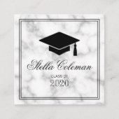 Elegant afstuderen afstuderen marmeren naamkaart contactkaartje (Voorkant)