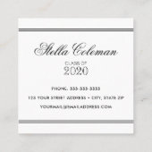 Elegant afstuderen afstuderen naamkaart contactkaartje (Achterkant)