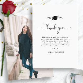 Elegant Afstuderen Bedankkaart