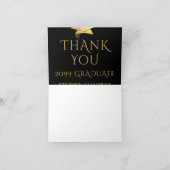 Elegant Afstuderen Bedankt Black Faux Gold Pet (Binnen)