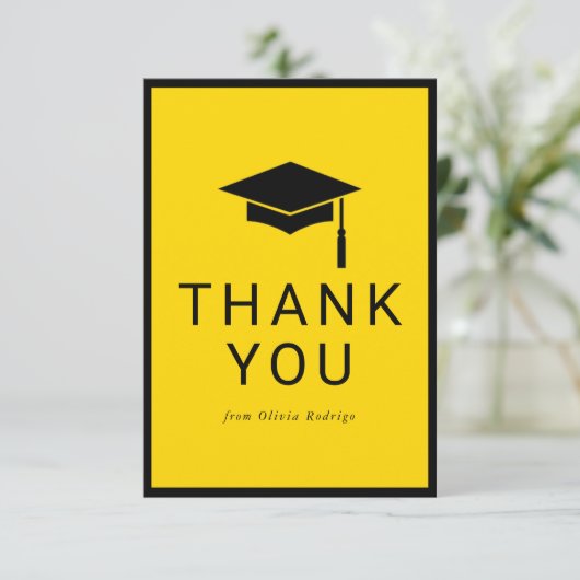 Elegant Afstuderen Bedankt Kaart voor goede vriend Notitiekaartje (Staand voorkant)