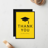 Elegant Afstuderen Bedankt Kaart voor goede vriend Notitiekaartje (Voorkant / Achterkant in situ)