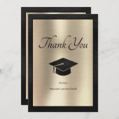 Elegant Afstuderen Bedankt voor het script Black G (Voorkant / Achterkant)