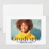 Elegant Afstuderen Bekendmaking van foto's Aankondiging (Voorkant / Achterkant)