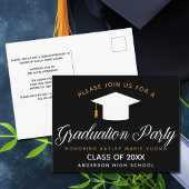 Elegant Afstuderen Black Gold Class of 2023 Party Briefkaart