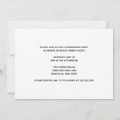 Elegant Afstuderen Black Gold Class van 2025 Party Kaart (Achterkant)