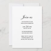 Elegant Afstuderen Black Script Photo Afstudeerder Kaart (Achterkant)