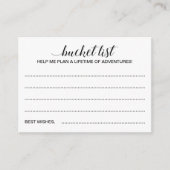 Elegant Afstuderen Bucket List Ideeën als gastboek Advieskaart (Voorkant)