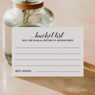 Elegant Afstuderen Bucket List Ideeën als gastboek Advieskaart