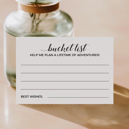 Elegant Afstuderen Bucket List Ideeën als gastboek Advieskaart