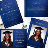 Elegant Afstuderen Celebration Invitation Kaart