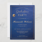 Elegant Afstuderen Celebration Invitation Kaart (Voorkant)